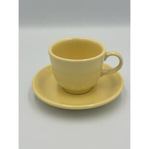 Fiesta by Homer Laughlin Teacup and Saucer set - Retired Post-86 Yellow (1996)